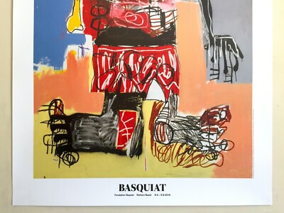JEAN MICHEL BASQUIAT RARE LITHOGRAPH PRINT LRG POP ART EXHBT