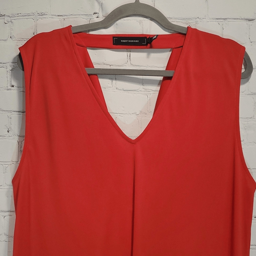 Robert Rodriguez red drape back sleeveless top - image 2