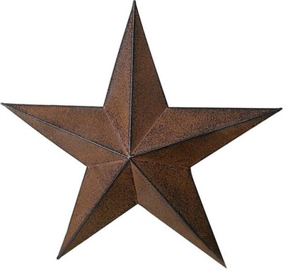 12'' Rust Black Metal BARN STAR--12'' Diameter #U5339 by Transpac