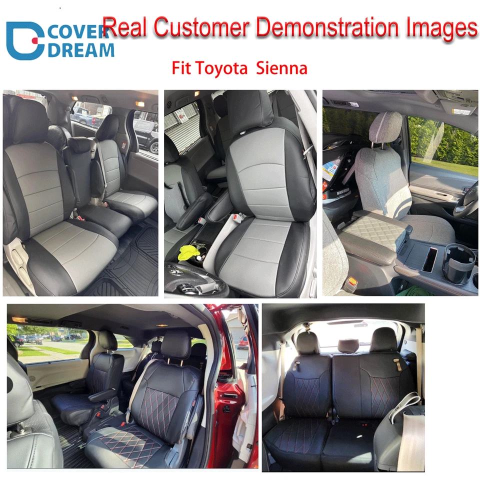 Coverdream For Toyota Sienna Car Seat Cover Full Set for Sienna LE/XLE 2011-2025 - Image 2 of 4