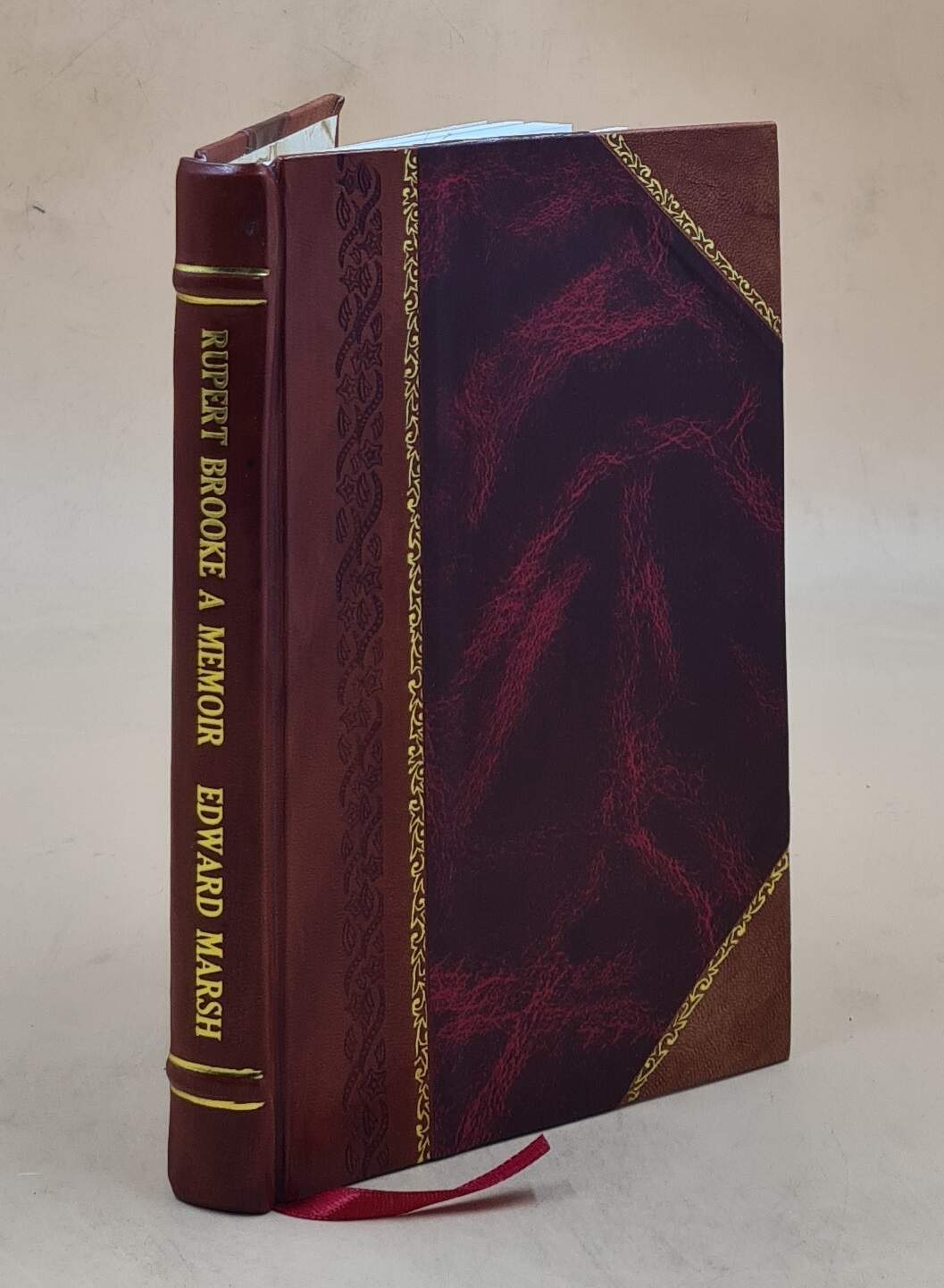 Rupert Brooke A Memoir 1918 by Edward Howard Marsh Sir Leather Bound Edition