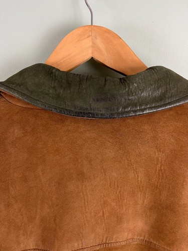 Vintage LL Bean Suede Leather Bomber Jacket Brown Lined Sz 2XL Tall Made in USA - Picture 14 of 16