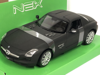 Mercedes-Benz Sls Amg Matt Schwarz 1:24-27 MaßStab Welly 24025MA Neu