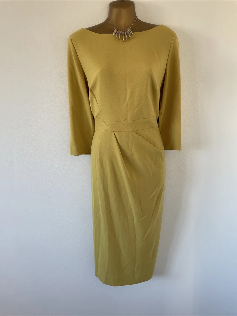 M S collection dress size 16 Yellow Work Business Holiday Party Occasion Wedding