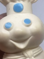 1971 Vintage Pillsbury Poppin Fresh Doughboy 7 " Soft Rubber Swivel Head Figure