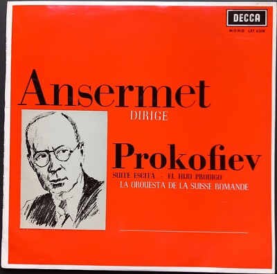 ANSERMET conducts Prokofiev, OSR, Decca LXT 6308, MONO