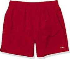Nike Men's Solid Lap 9" Volley Short Swim Trunk,Maroon S 