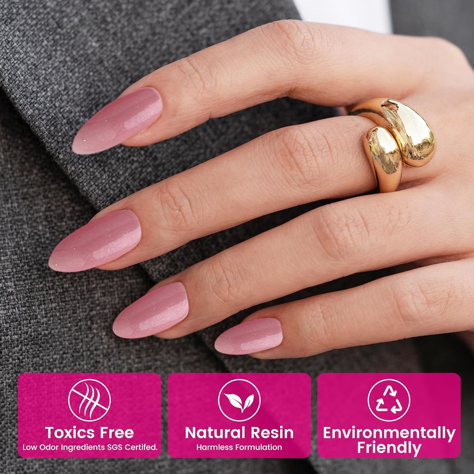 6 Colors Pink Nail Polish Set.Pearlized Glitter Pink Gel Nail Polish. Nude Gel P eBay