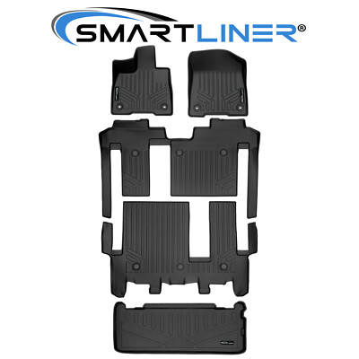 SMARTLINER Custom Fit Floor Mats Cargo Liner 2021-2025 Toyota Sienna 8 Passenger