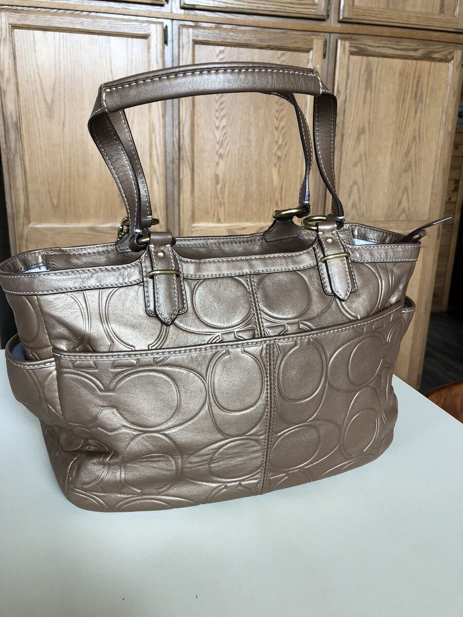 Coach F20742 Gallery Embossed Signature C Copper Leather Coach F20742 Gallery Embossed Signature C Copper Leather