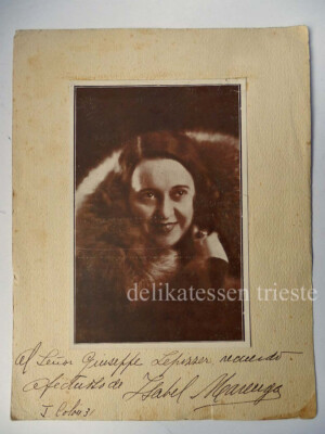 ISABEL MARENGO AUTOGRAPH 1931 PHOTO Teatro Colon Buenos Aires