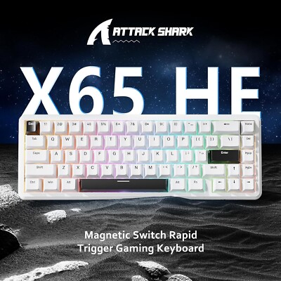 ATTACK SHARK X65 HE Wired Rapid Trigger Magnetic Switch 65% Mechanical  Keyboard