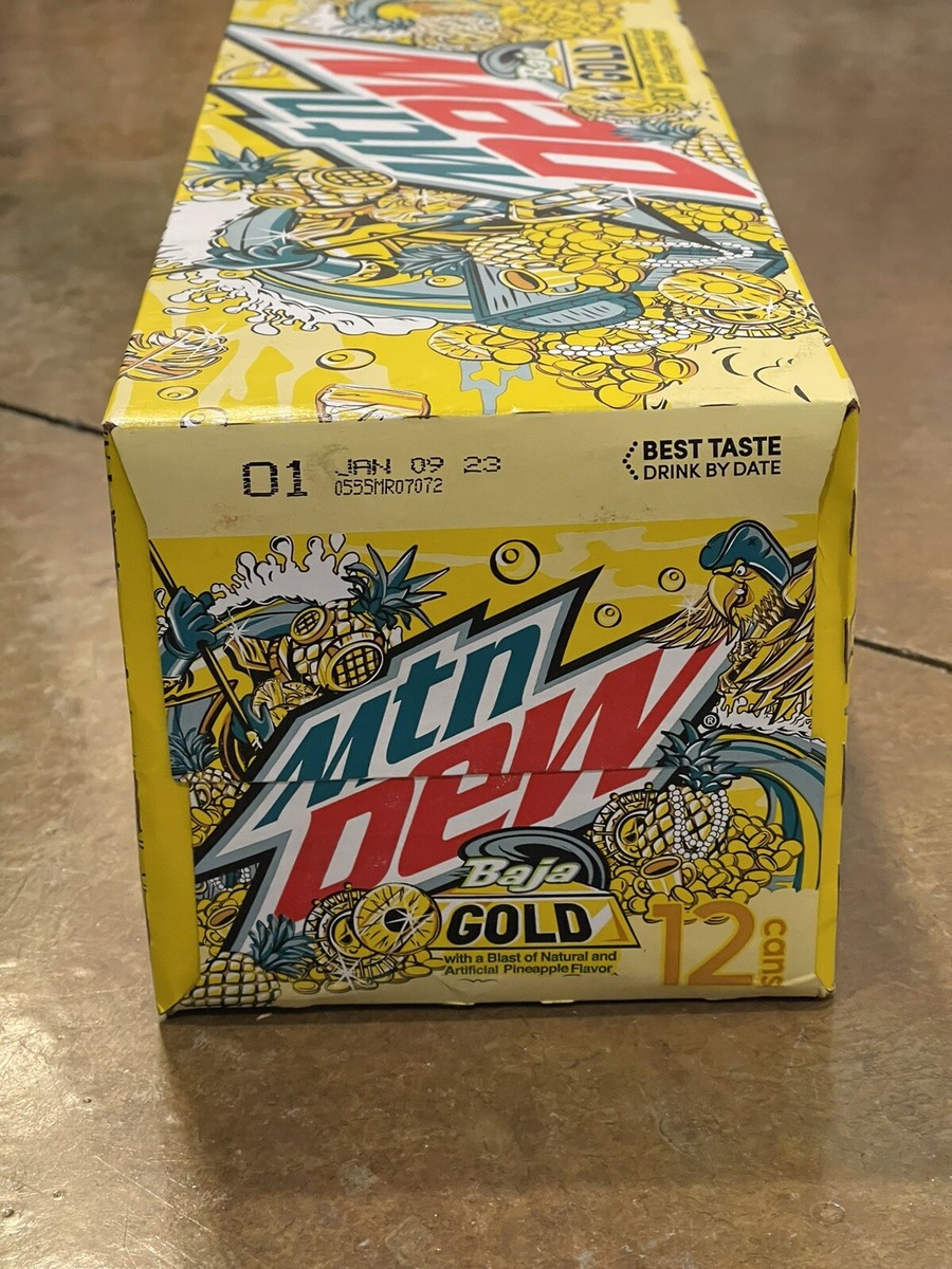 Mountain Dew Baja Gold 12 pack Full 12 oz Cans | eBay