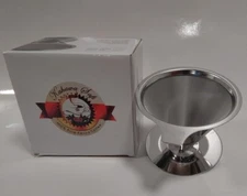 NEW ~ Stainless Steel Pour Over Coffee Maker/Dripper - 2 Layer Filter