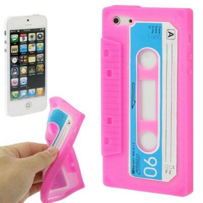 Schutzhülle Case Handy Hülle Design Retro Look Kassette für Apple iPhone 5s TOP