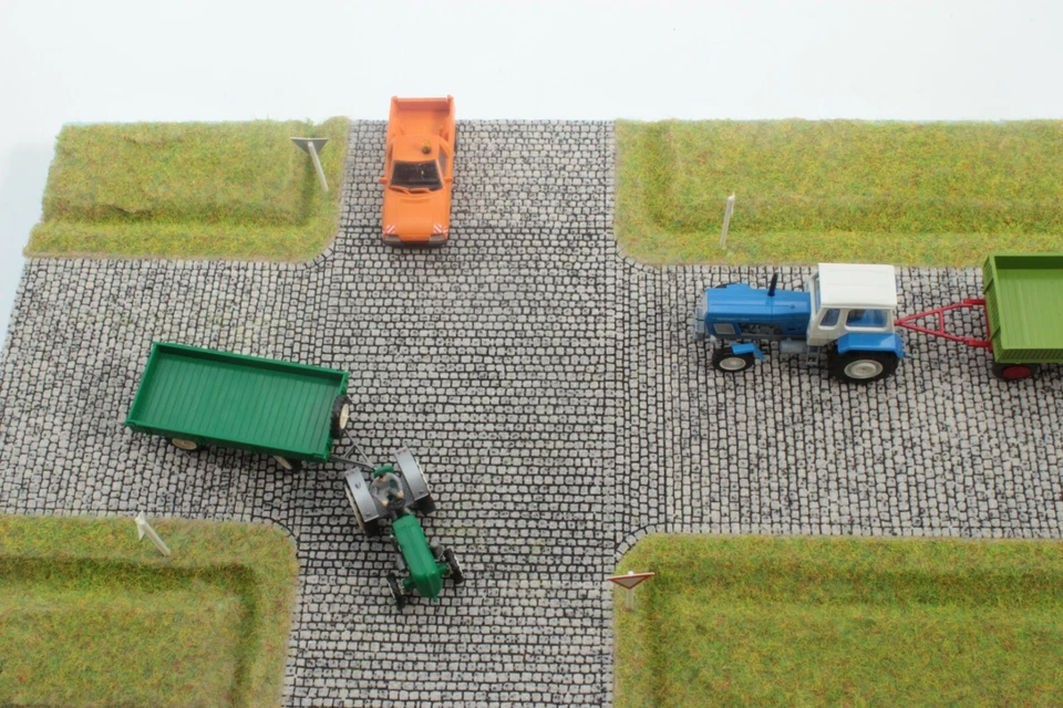 H0 Straße Kopfsteinpflaster gerade Spur HO H0m H0e 1:87 Joker Ruegen 8703005 - Bild 2 von 4