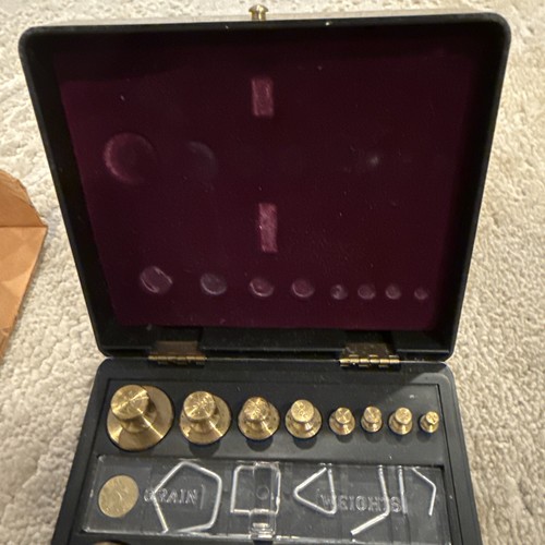 Ohaus Sto-A-Weigh Pharmacy Combination Weight Set Model 5601 - Picture 3 of 8