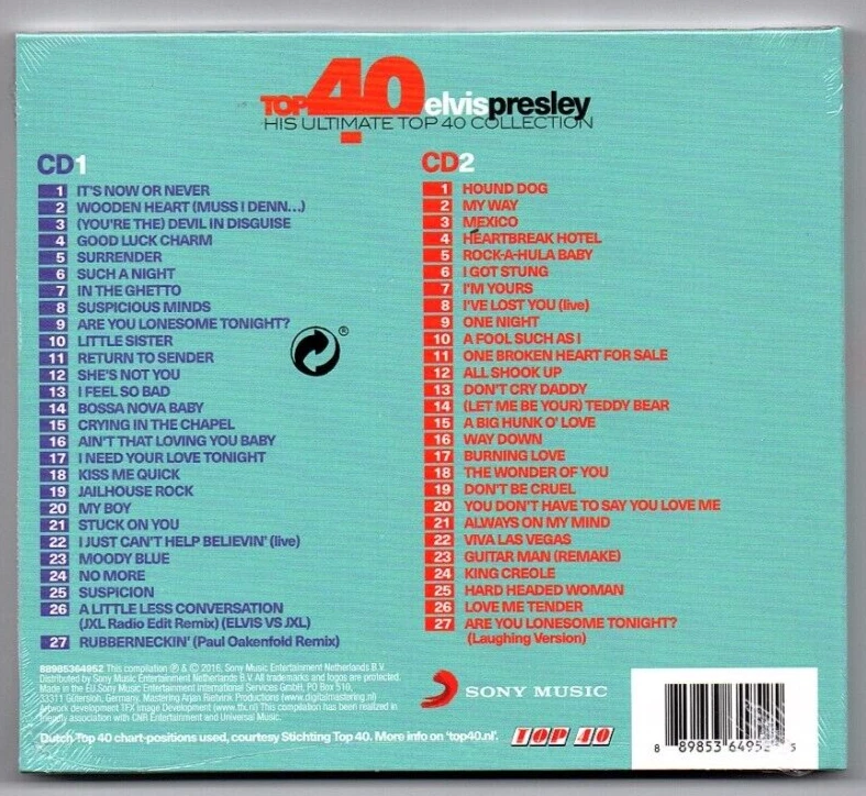 Elvis Presley - Top 40 incl. Are You Lonesome Tonight-Lach Version/D'CD Neuware - Bild 2 von 2