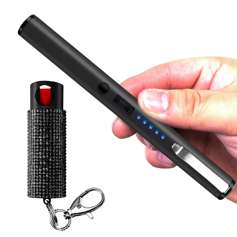 Pistola de aturdimiento táctica de alta potencia FIGHTSENSE para autodefensa spray de pimienta paquete combinado Foto 2 de 4