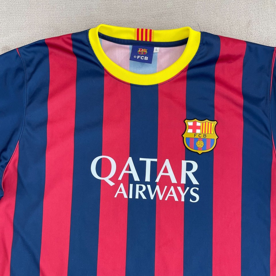 Maillot Lionel Messi #10 FC Barcelone - Taille M - Qatar Airways - Occasion