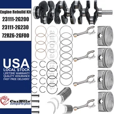Crankshaft & Bearing & Piston & Con Rod Kit For Hyundai Sonata / Kia Optima 2.4L