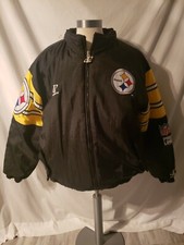 NFL Logo Athletic Pro Line Black Yellow Jacket Pittsburgh Steelers XL