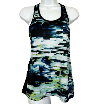 Avia Activewear Helix Twist Mesh Back Tank Top Women s XS Blue Athletic RH2M173P
