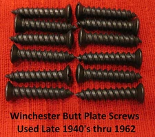 Winchester Butt Plate Screw Set - Late 1940's thru 1962 - Dozen pk FREE Shipping