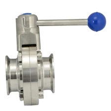 OD 2" in inch 51mm Tri Clamp Sanitary Butterfly Valve Stainless Steel 316