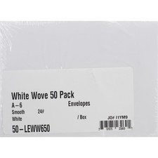 Leader A6 Envelopes 4.75"X6.5" 50/Pkg White