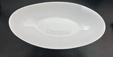 Sides by Over and Back White Oval Porcelain Serving Bowl Dish 12" Long