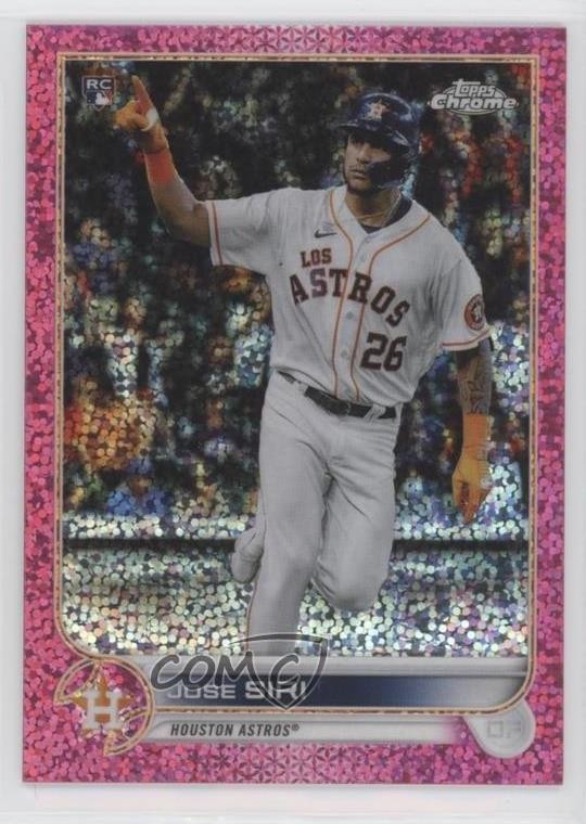 2022 Topps Chrome Magenta Speckle Refractor 310/350 Jose Siri #204 w8t