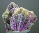 102 CARATS MULTI COLOR TOURMALINE CRYSTALS WITH FELDSPAR @ AFGHANISTAN, W-27