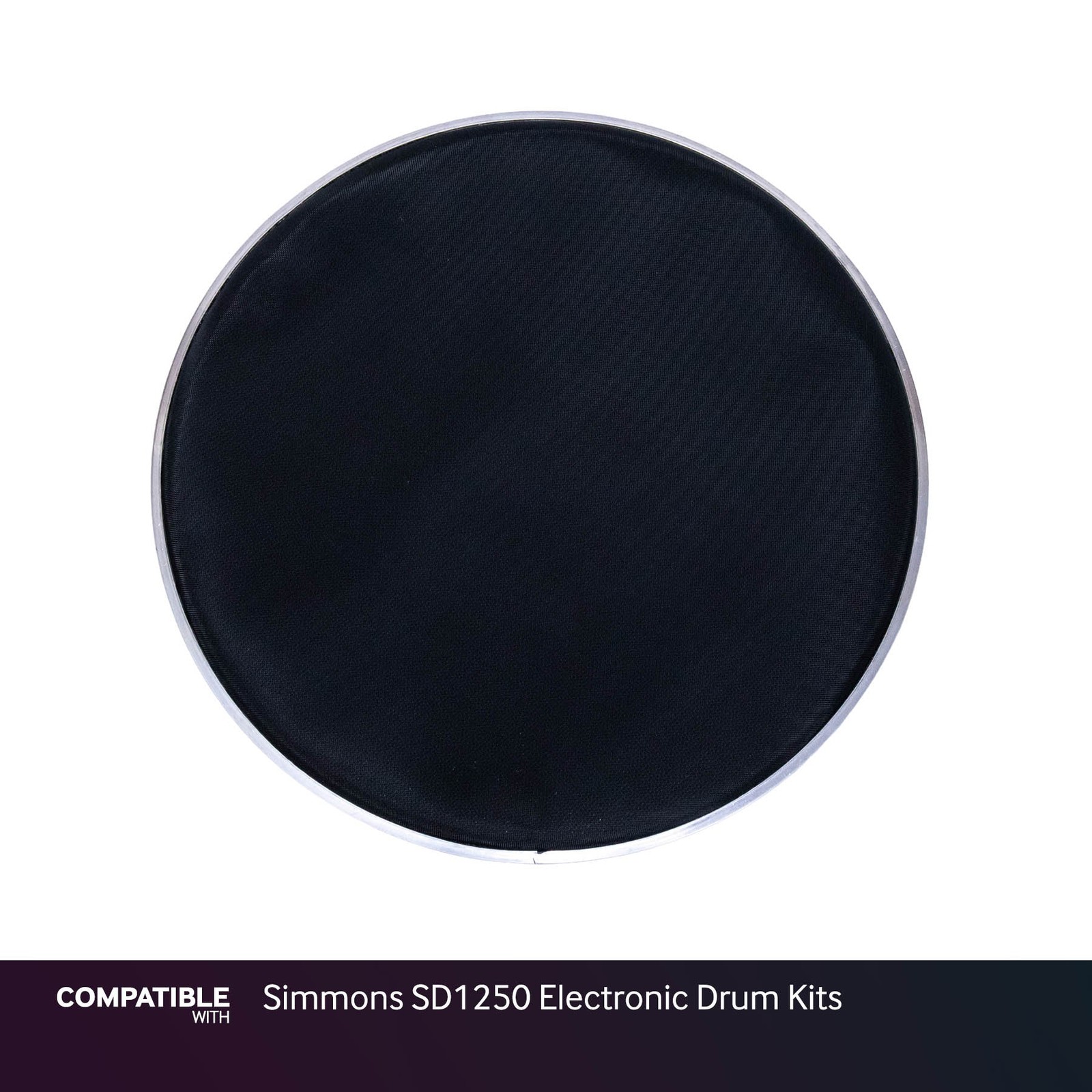 Black 12" Mesh Drum Head for Simmons SD1250 Electronic Drum Kits