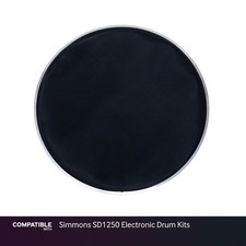 Black 12" Mesh Drum Head for Simmons SD1250 Electronic Drum Kits