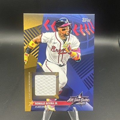 2025 Topps Update Ronald Acuna Jr. All-Star Stitches Jersey Gold #/50 Braves