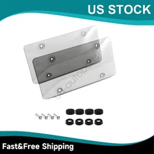 Unbreakable License Plate Bubble Covers Universal Fitment Protector License 2pcs