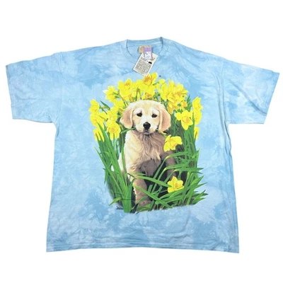 Camiseta vintage 2001 The Mountain Puppy Dog narcisos tie dye XXXL 3XL NUEVA CON ETIQUETAS - Imagen 1 de 4