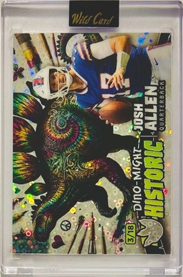 Josh Allen 2024 Wild Card Dino-Might Pre Historic MVP 3/18 Tie-Dye Color Wheel