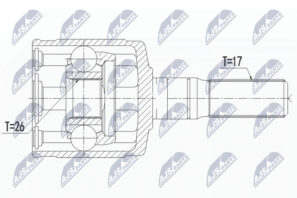 JOINT KIT DRIVE SHAFT NPW-IS-006 FOR ISUZU D-MAX/II/Platform/Chassis 2.5L 4cyl - Image 4