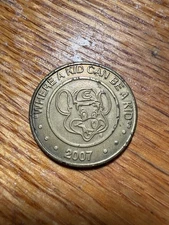 Vintage 2007 Chuck E Cheese Gaming Token Chip Arcade Amusement Coin Pizza Time