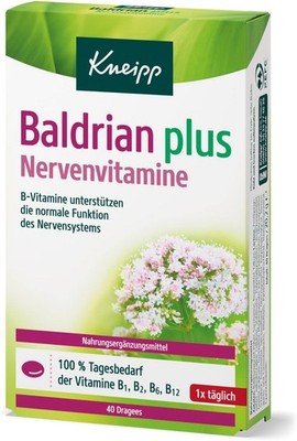 Kneipp Baldrian plus Nervenvitamine   B-Vitamine unterstützen die normale