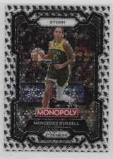 2024 Panini Prizm Monopoly WNBA Man Black & White Mercedes Russell #46 yl0