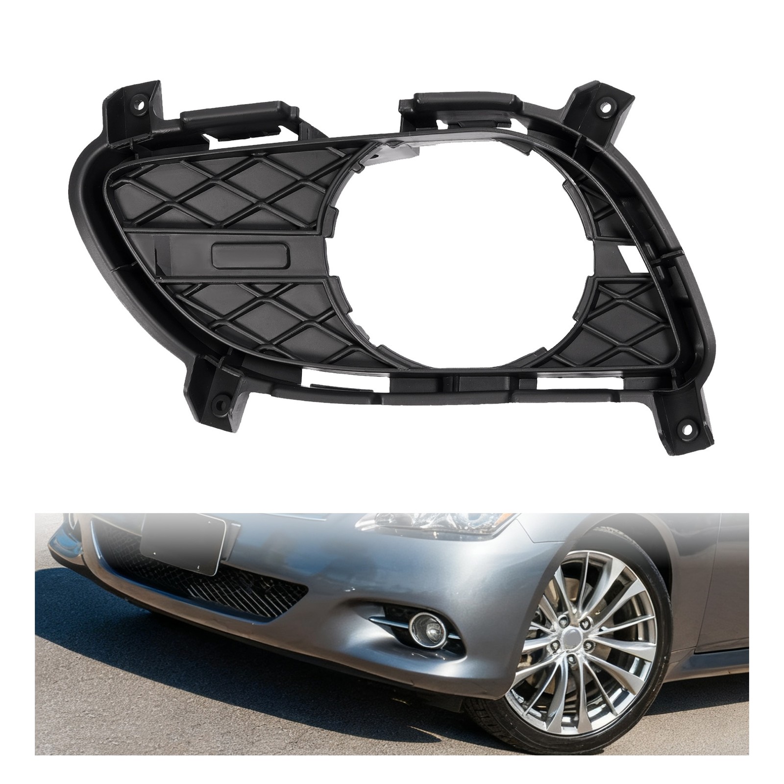 Driver Left Side Fog Light Trim Bezel Cover For Infiniti G37 2011-13 Q60 2014-15