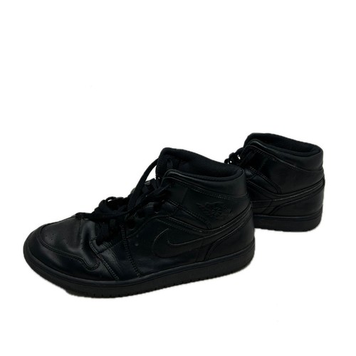 Nike Jordan 1 Mid Triple Black Mens 11.5 - Picture 2 of 7