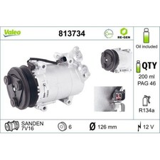 813734 VALEO Kompressor, Klimaanlage VALEO RE-GEN AT