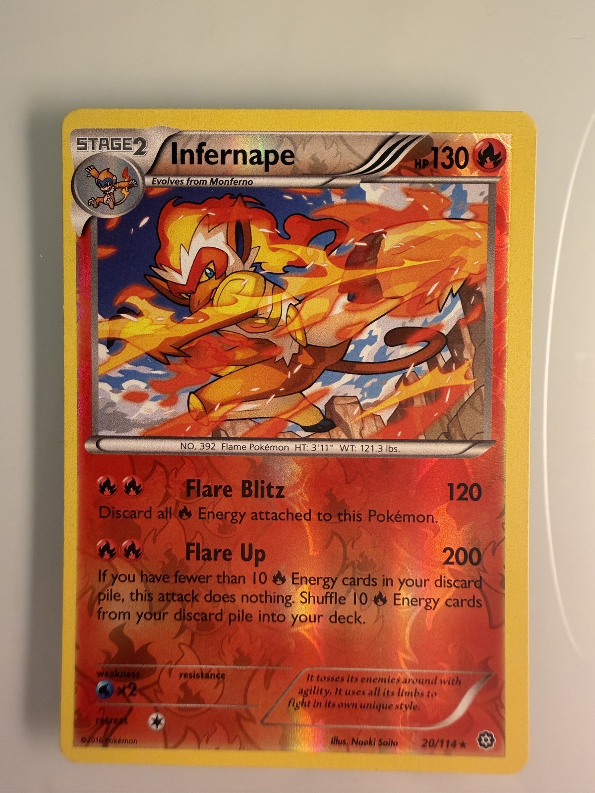 Infernape Reverse Holo Holo Rare XY - Steam Siege 20/114 NM