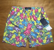 Psycho Bunny Kids Maybrook Lightweight Swim Shorts AOP Size L 14/16 Youth