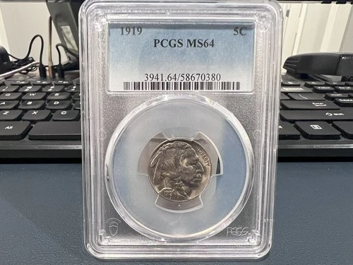 1919 5c Buffalo Nickel PCGS MS64 (AHB)