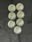 Buffalo/indian Head Nickel 7 Coin Lot-circulated W/ Dates